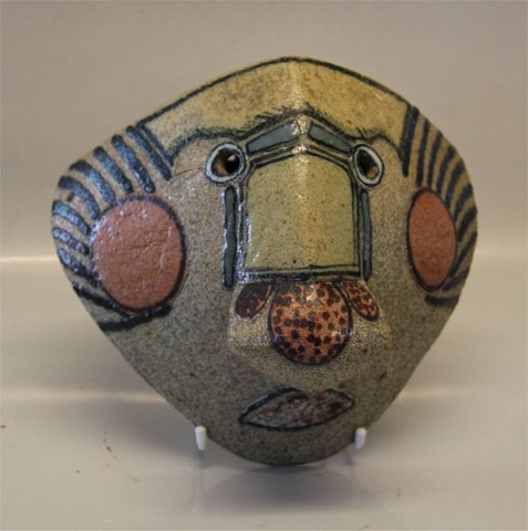B&G Art Pottery B&G Mask - Abstract ca 24 x 25 cm  Uniquge Signed Steen Lykke 
Madsen
