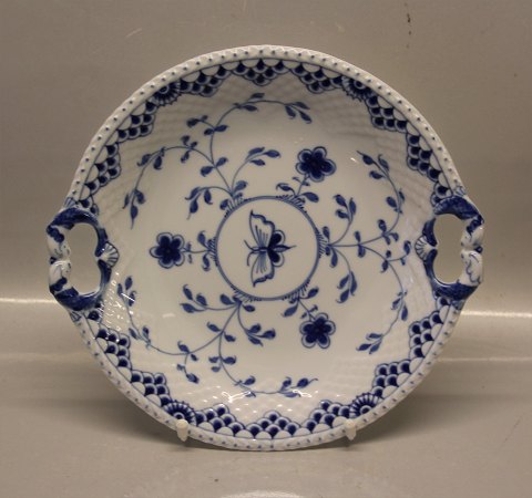 Dickens B&G Blue Fluted with butterfly with half laces 101 Dish with handle 26,5 
cm (304)
