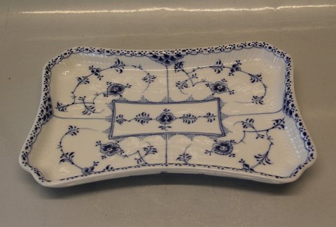 716-1 Tray  17.5 x 24.5 cm Blue Fluted Danish Porcelain half lace
