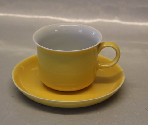 Kaffekop 6 & underkop 13 cm, gul Polar Gult dansk porcelæn fra Desiree