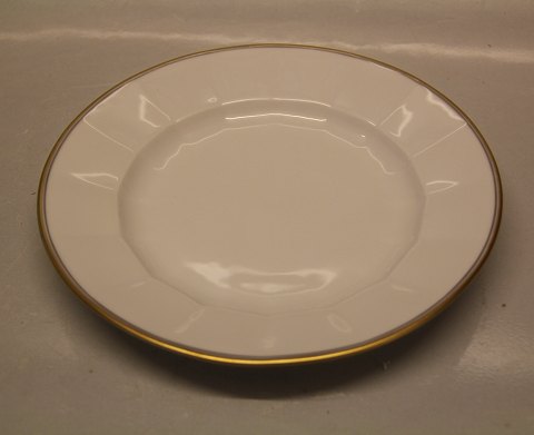 Palace - Palads Royal Copenhagen White Angular pattern with double gold trim 
8549-1535 Dinne plate 25.5 cm (625)