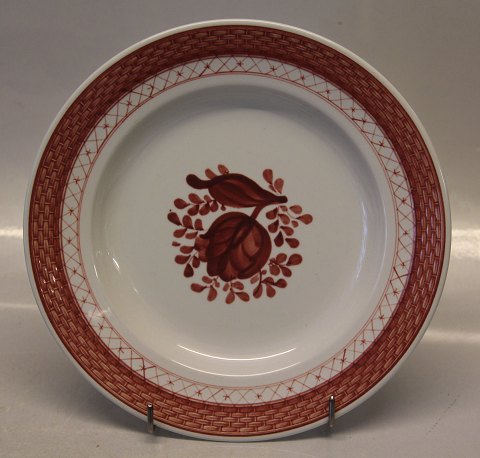 Aluminia Faience Red Tranquebar 1399-13 Lunch plates 21 cm
