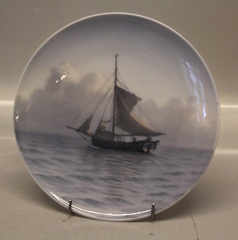 1465-1122 RC Plate with marine motif Old Sailship 23 cm
