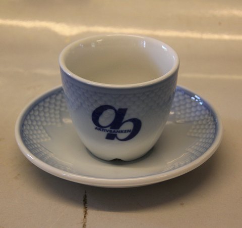 Hotel with LOGO 1022 Coffe cup 6.5 cm (744) Logo: Aktiv banken AB B&G Blue tone 
- seashell tableware