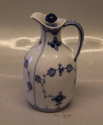 Blue Fluted Full Lace 1179-1 Oil flask, thin neck 13 cm with stopper
