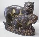 Royal Huge Copenhagen Figurine Art Pottery
20263 RC 2 Panthers 28 x 40 cm, Knud Kyhn, June 1931