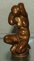 Kai Nielsen Bronce Figurine Kneeling nude girl 8 cm