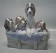 Lladro Spain Four puppies in a basket 23 x 24 cm