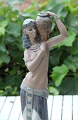 Stor Lladro Ægyptisk Kvinde med Krukke fra Egypten  54 cm