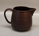 Marselis Ribbed Aluminia Faience Royal Copenhagen Brown Milch Pitcher ca. 13 x 
19 cm