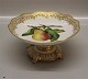 Royal Copenhagen 429-3586 RC Old Juliane Marie centerpiece decorated in Flora 
danica style with fruit branch (Pear) and gold 10 x 20 cm (pre - 1900) painter 
23