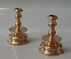Et par Gyldne bronzestager 9 cm Mærket Ægte Bronze
