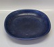 Royal Copenhagen Aluminia Faience 
2675 Marselis blue dish 30 x 5 cm with squares in pattern 1955
