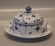 Blue Fluted Danish Porcelain 401-1 Butter pitcher/ Butter bowl with stand 11 x 
17 cm
