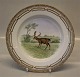 Flora Danica Danish Porcelain 239-3549 "Deer"  Dinner plate 25.5 cm Fauna Danica 
"Cervus dama", Game Plates  1st. Factory (1969-1974)
