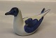 Knud Basse Art Pottery Knud Basse Blue and White Bird duck 10 x 18 cm KB 3-26