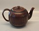 Marselis Ribbed Royal Copenhagen Brown Tea pot (2225) 15 x 24 cm ca 1940-1943 
Aluminia Faience
