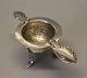 Split Fleur-de-lis, Half French Lily Silver Cutlery Tea Strainer with stand 13 
cm