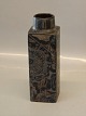 Aluminia kunstfajance 780-3455 Brun vase, firkantet, Baca, Nils Thorsson 19 cm