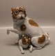 Antik Bulldog med hvalp 24 x 26 cm Carl Thieme