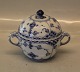 Blue Fluted Danish Porcelain half lace 691-1 Sugar bowl with lid and handles ca 
10 x 13 cm