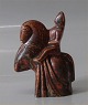 Saxbo Chess Horse 9.5 cm Nice brown Glaze