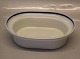 Blue HANK Bing & Groendahl White Dinnerware, Magnussen 872 Bowl , oval  7 x 18,  
26 cm