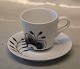 Black Fluted MEGA Danish Porcelain 051-052-1 Espresso cup 6 x 6 cm 9 cl  051 
saucer 11.4 cm 052 (1017017)
