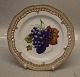 429-3554 Fruitplate Grapes Stand for Small Round Fruit Basket/Pierced Lunch 
Plate New # 635. 23 cm / 9" Flora Danica Danish Porcelain