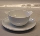 481 Cream soup cup 7 x 14 cm & Saucer  18 cm (247)
 B&G porcelain White Koppel