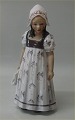 Dahl Jensen figurine 1219 Girl "Hanne" (White w. flowers) (DJ) 21 cm

