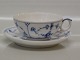 Blue Fluted Danish Porcelain 357-1 Coffee Cup, medium thin 3.7 x 8.1 cm and 
sauceer 11.3 cm
