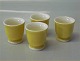 Egg cups 5 cm Susanne  Aluminia yellow Faience from Royal Copenhagen