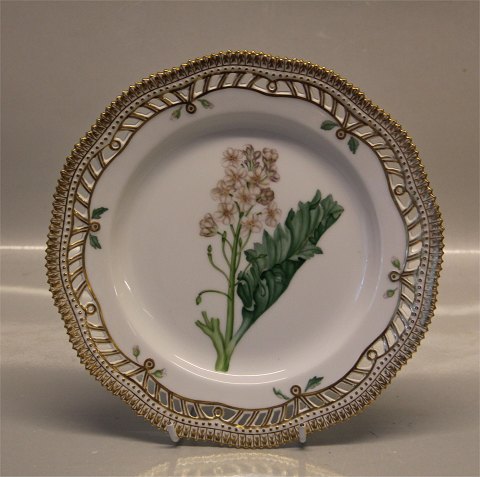 Flora Danica Danish Porcelain
 20-3554 Crambe maritima L Stand for Small Round Fruit Basket/Pierced Lunch 
Plate New # 635. (From the year 1961) 9"