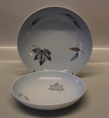 B&G Blue Faling Leaves porcelain 022 Large rim soup bowl 24 cm (322) and 023 
Soup bowl 17.5 cm	
