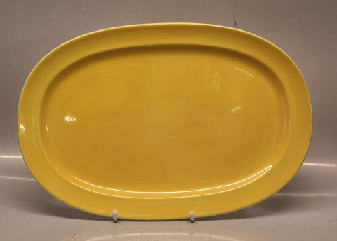 Royal Copenhagen Aluminia Faience Oval platter 39 x 26 cm, yellow, confetti