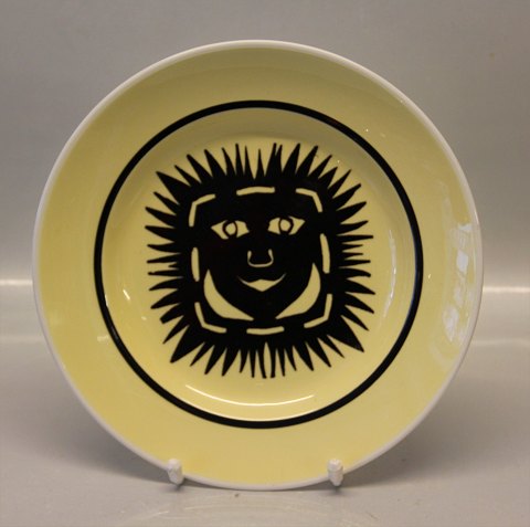 G-1 Luncheon plate 21 cm, yellow Silhuettes - Paper cuts by HC Andersen Royal 
Copenhagen Aluminia Faience