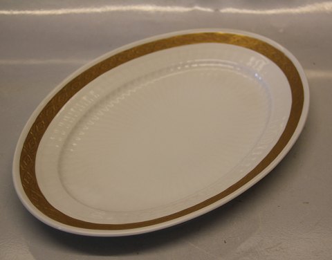 Royal Copenhagen Gold Fan Dinnerware 414-11507 Oval platter 29.5 cm (1114374)