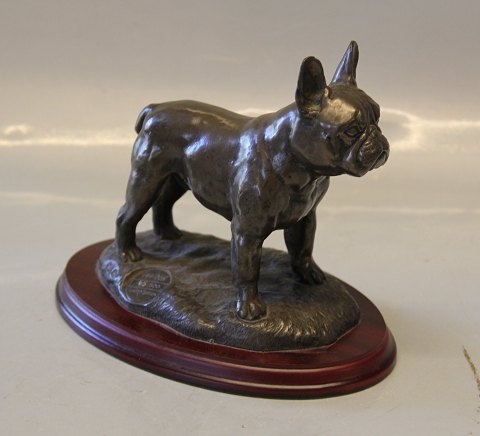 French Bulldog  17 x 21 cm Cold Cast Bronze on a oval wooden base  Art-Dog  
Limited #45-500 Signed   E. KoL
