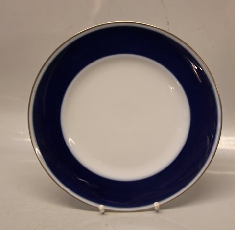 Blå med platin kant 248 Dækketallerken 27 cm (632) (025 A) Form 601Bing & 
Grøndahl