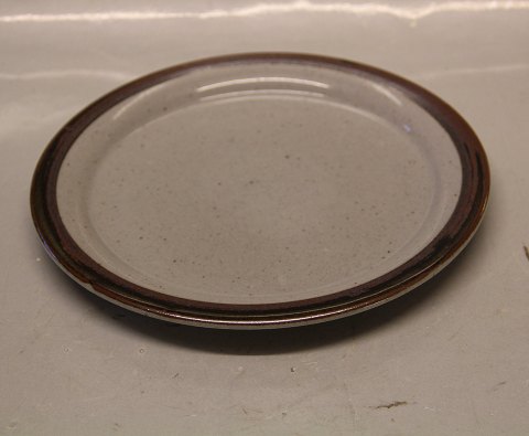 INGRID Luncheon plate 22.5 cm
 Brown and Grey  Stoneware Danish Art Pottery Knabstrup
