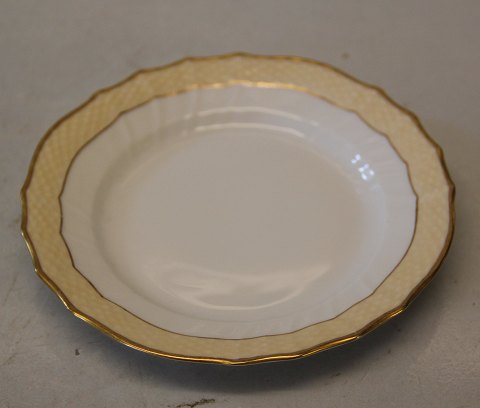 1626-788 Kage tallerken 16 cm Svejfet # 788 med beige kant og guld