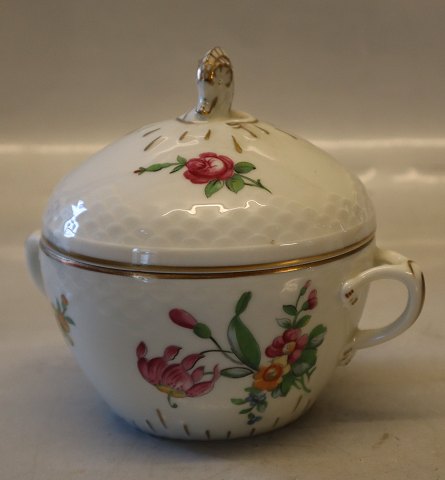 094 Sugaar bowl 12 cm   (302)  B&G Saxon Flower Creme porcelain