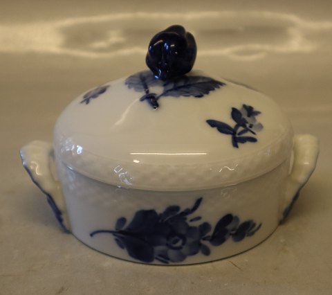 8139-10 Sugar box with lid 9 x 14 cm Danish Porcelain Blue Flower braided 
Tableware
