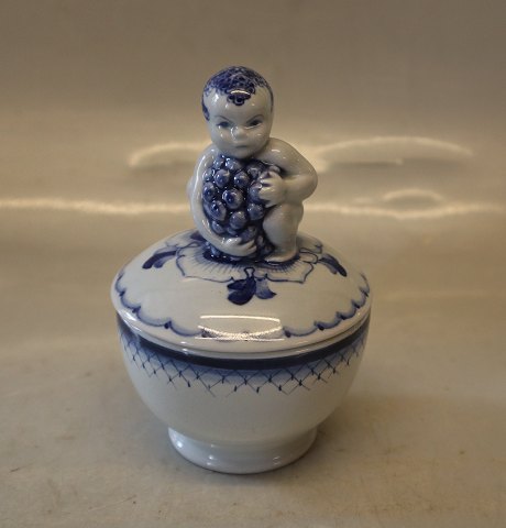 4010-1210 Bonbon box with boy with grapes  7 x 7 cm bowl 4003-1209 Bonboniere 5 
x 7.5 cm Aluminia Faience Tranquebar
