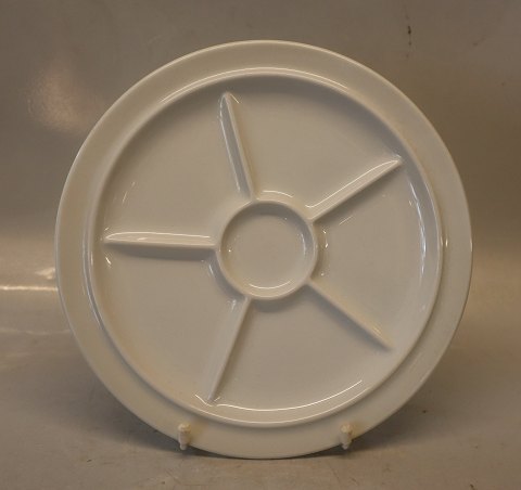 HANK 736 Cabaret plate 5 sections around center 25 cm Bing & Groendahl White Dinnerware, Magnussen