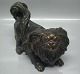 Arne Bang Dog Pekingnese 17 x 22 cm Signered AB 1928