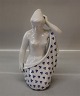 Royal Copenhagen figurine 
4354 RC Nude kneeling girl with colthes in blue ca. 25 cm