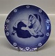 Royal Copenhagen Plate 
 1984 RC Mother horse and Her Young one (Foal) 15.5 cm