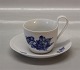 Danish Porcelain Blue Flower braided Tableware
8294-10 Old style coffee cup high handle 9 x 8.2 cm (090)  & saucer 14.5 cm